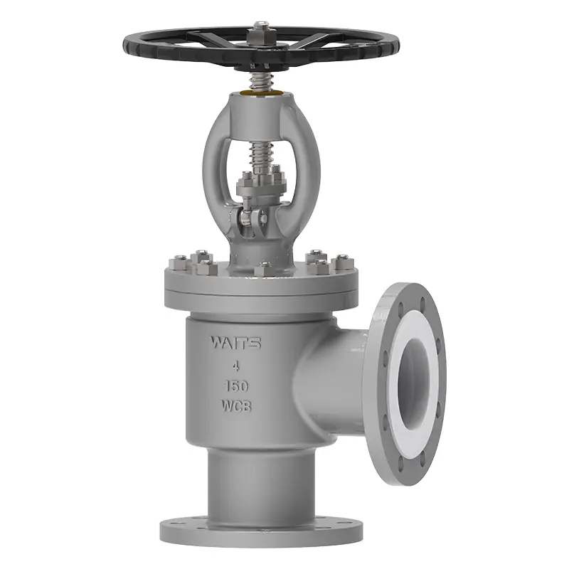 PTFE Lined Angle Globe Valve‌‌
